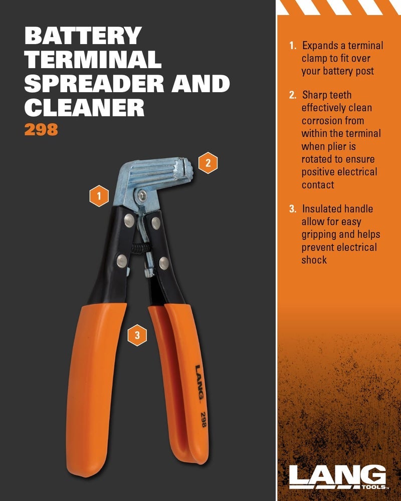 Lang Tools 298 Battery Terminal Spreader and Cleaner - Image 2